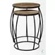 Clapp Brown Wood And Black Iron Nesting Table Set of 2