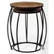 Clapp Brown Wood And Black Iron Nesting Table Set of 2