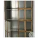 Pandora Brown Wood And Metal Glass Door Display Cabinet