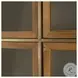 Pandora Brown Wood And Metal Glass Door Display Cabinet