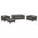 Trix Ash Leather Upholstered Lounge Chair