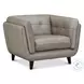 Sorella Slate Leather Upholstered Accent Chair