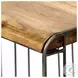 Seagram Brown Wood And Black Metal Counter Height Stool