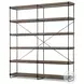 Trey Medium Brown Wood And Iron 5 Tray Shelf Shelving Unit