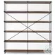 Trey Medium Brown Wood And Iron 5 Tray Shelf Shelving Unit