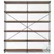 Trey Medium Brown Wood And Iron 5 Tray Shelf Shelving Unit