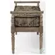 Fullerton Jute Patterned And Brown Wood Bench
