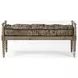 Fullerton Jute Patterned And Brown Wood Bench