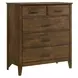 Andover Walnut 5 Drawer Chest