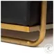 Horace Black Leather Diamond Pattern Accent Chair