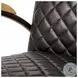 Horace Black Leather Diamond Pattern Accent Chair