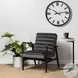 Ballatine White Marble And Black Metal Round Accent Table
