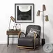 Horace Black Leather Diamond Pattern Accent Chair