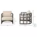 Skylar Cream Fabric Accent Chair