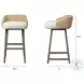 Monmouth Cream Beige Fabric Bar Stool