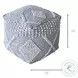 Brinket Cream Polyester Square Pouf