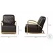 Horace Black Leather Diamond Pattern Accent Chair