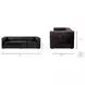 Stinson Black Leather Sofa