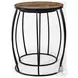 Clapp Brown Wood And Black Iron Nesting Table Set of 2