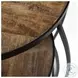 Clapp Brown Wood And Black Iron Nesting Table Set of 2