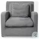 Denly Casterock Gray Slipcover Arm Chair