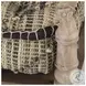 Fullerton Jute Patterned And Brown Wood Bench
