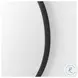 Grimm Gray Round Wall Mirror with Decorative Hook