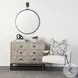 Grimm Gray Round Wall Mirror with Decorative Hook