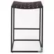 Clarissa Dark Brown Woven Leather Counter Height Stool