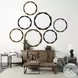 Maddox Brown Solid Wood And Black Metal U Shaped Side Table
