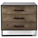 Alvin Brown And Black Metal 3 Drawer Accent Cabinet