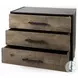 Alvin Brown And Black Metal 3 Drawer Accent Cabinet