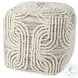 Amaya Cream Wool and Cotton Pouf