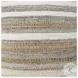 Aahana White Striped Hemp And Cotton Pouf