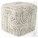 Amaya Cream Wool and Cotton Pouf