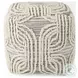 Amaya Cream Wool and Cotton Pouf