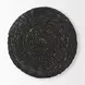 Dina Black Performance Fabric Round Pouf