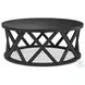 Forsey Black Wood Round Coffee Table