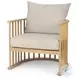 Kopari Beige Fabric Accent Chair