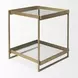 Trey Gold Square Accent Table