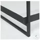 Trey Glass And Black Metal Rectangular Coffee Table
