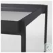 Trey Glass And Black Metal Square Accent Table