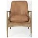 Westan Cognac Faux Leather Accent Chair