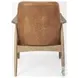 Westan Cognac Faux Leather Accent Chair