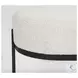Amelia Cream Boucle And Black Metal Bench