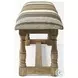 Greenfield Multi Colored Jute Patterned Accent Bench