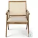 Donna Beige And Light Brown Wood Cane Back Accent Chair