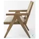 Donna Beige And Light Brown Wood Cane Back Accent Chair