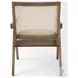 Donna Beige And Light Brown Wood Cane Back Accent Chair