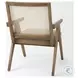 Donna Beige And Light Brown Wood Cane Back Accent Chair